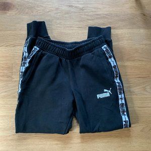 PUMA Black Sweat Pants with Side Pockets - Size Small